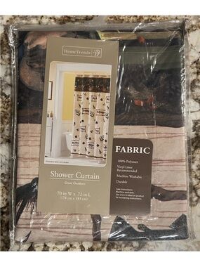 Home Trends Lodge Collection Great Outdoors Fabric Shower Curtain 70" X 72” NEW